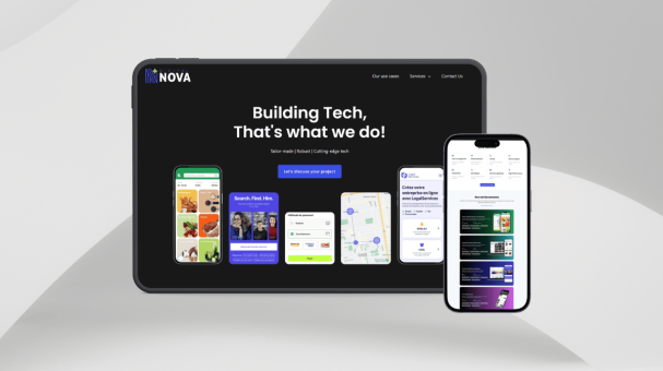 Mockup d'un site vitrine pour une agence digitale à Casablanca, Digital Nova