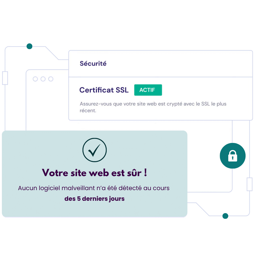 Site web sécurisé avec un certificat SSL et un check-up régulier