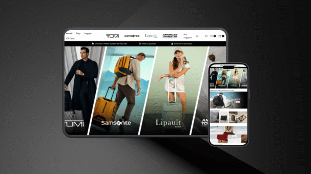 Mockup d'un site e-commerce pour une boutique de bagagerie de luxe à Casablanca - Bagagerie