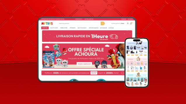 Mockup d'un site e-commerce pour une boutique de jouets - Mytoys