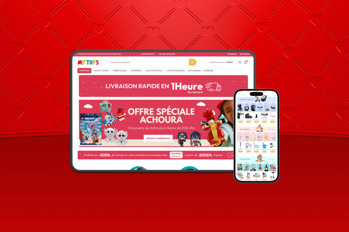 Mockup d'un site e-commerce pour une boutique de jouets - Mytoys