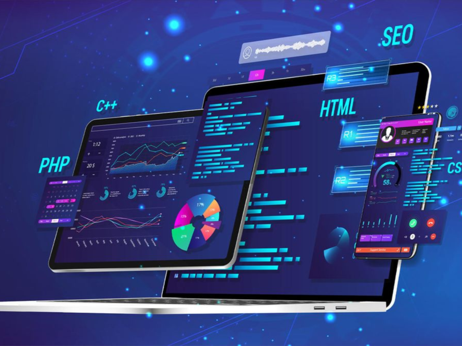 Agence marketing digital 45 Eléments graphiques pour une refonte de site web